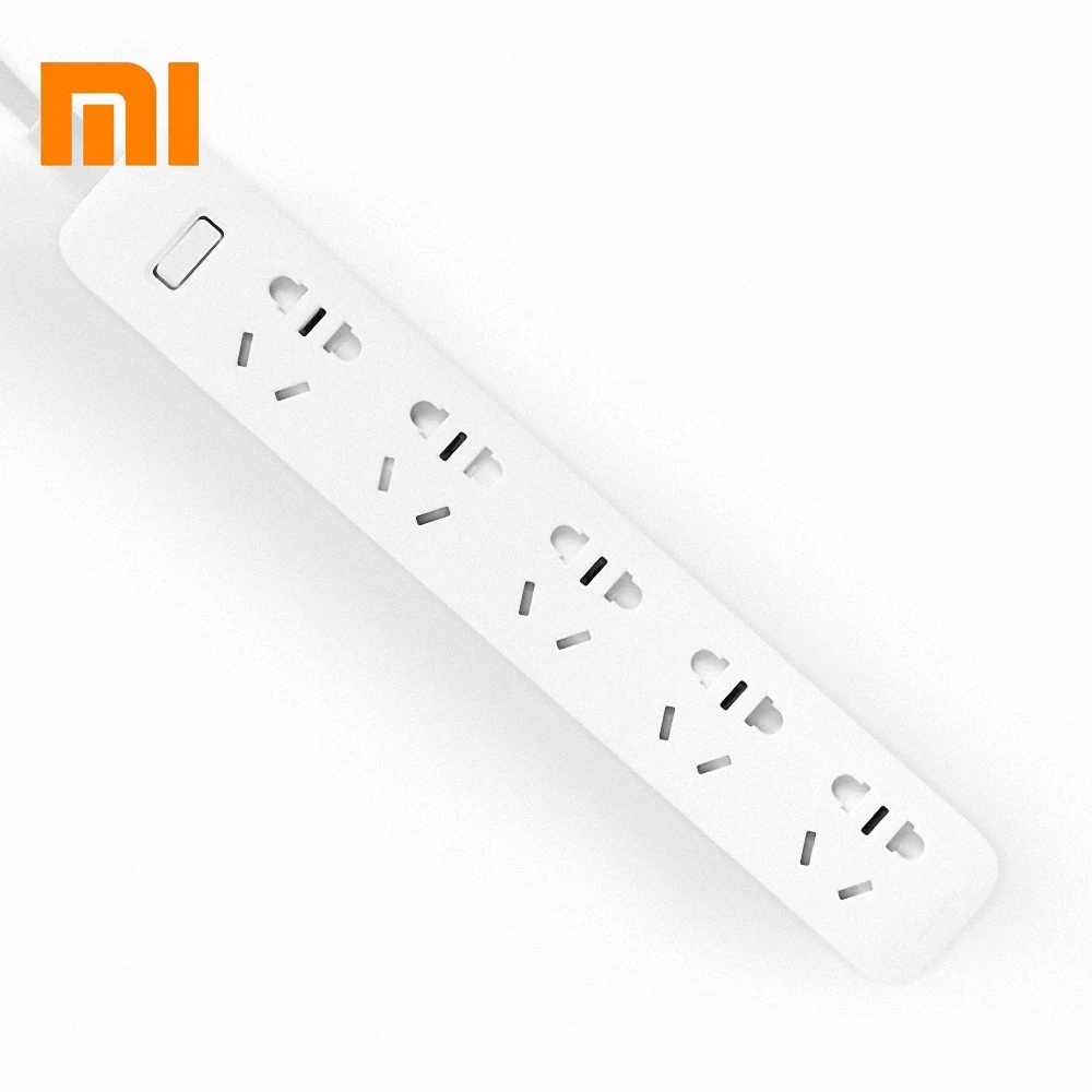 Оригинальная Xiaomi Mi розетка с 5 отверстиями, штепсельная вилка с розеткой, стандартная розетка с оригинальной коробкой, Прямая поставка