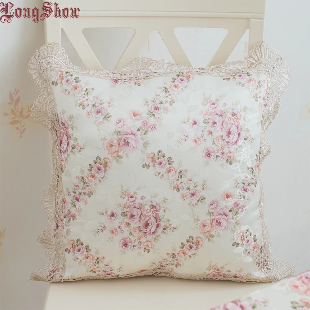 

45x45cm Square Classic European Jacquard Floral Style Pillow Case Home Decorative Pillow Cover