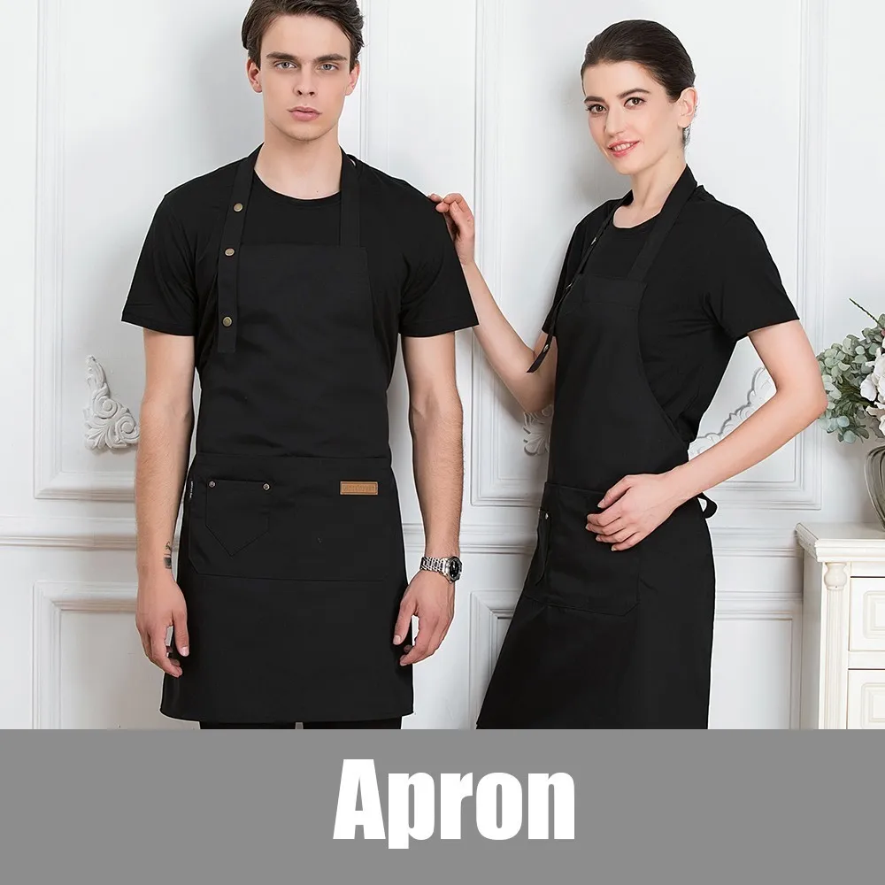 Apron 4 Три пряжки регулировки Висячие шеи кухня приготовления фартук Отель Ресторан кафетерий кафе Парикмахерская Униформа передник унисекс - Цвет: Apron 4