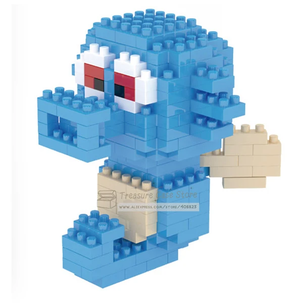 Мини блоки Пикачу; Чаризард Bulbasaur Squirtle алмазные строительные блоки игрушки без коробки