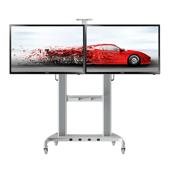 NB AVT1800 60 2A двойной экран ТВ Мобильная тележка 40 &quot 60&quot LED LCD плазменный крепление с