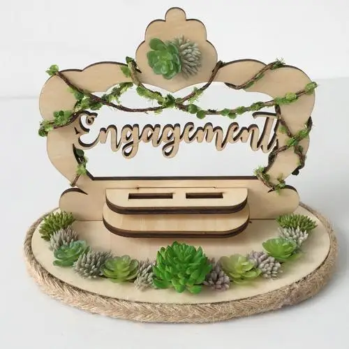 Ring bearer 18 1 шт. венок Подушка помолвка пользовательское имя двойной носитель футляр для колец персонализированные деревенский цветочный стиль кольцо Подушка - Цвет: Ring bearer 18