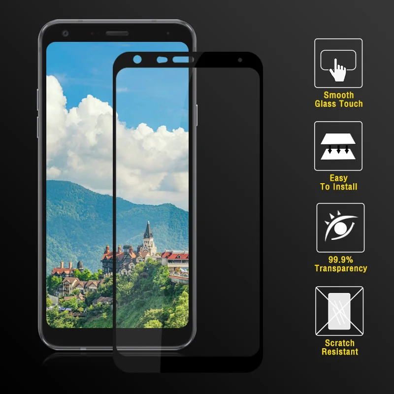 Защитная пленка для экрана LG Q7 из закаленного стекла с противоскользящим