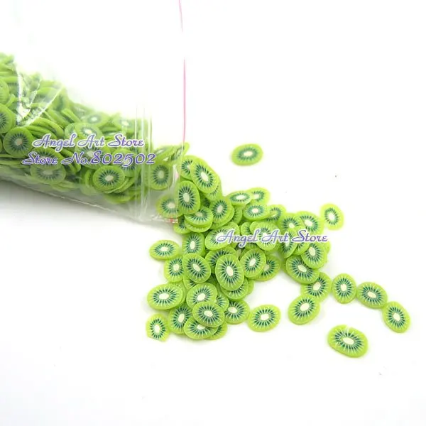 3000 шт./лот фруктовый дизайн полимерная глина 3d наклейка для ногтей арбуз киви