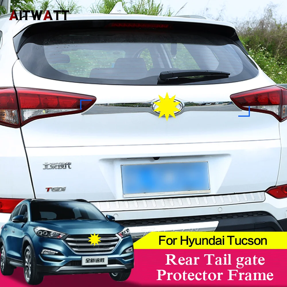 Автомобильные аксессуары для Hyundai Tucson 2015 2017 защитная рамка задних ворот литье