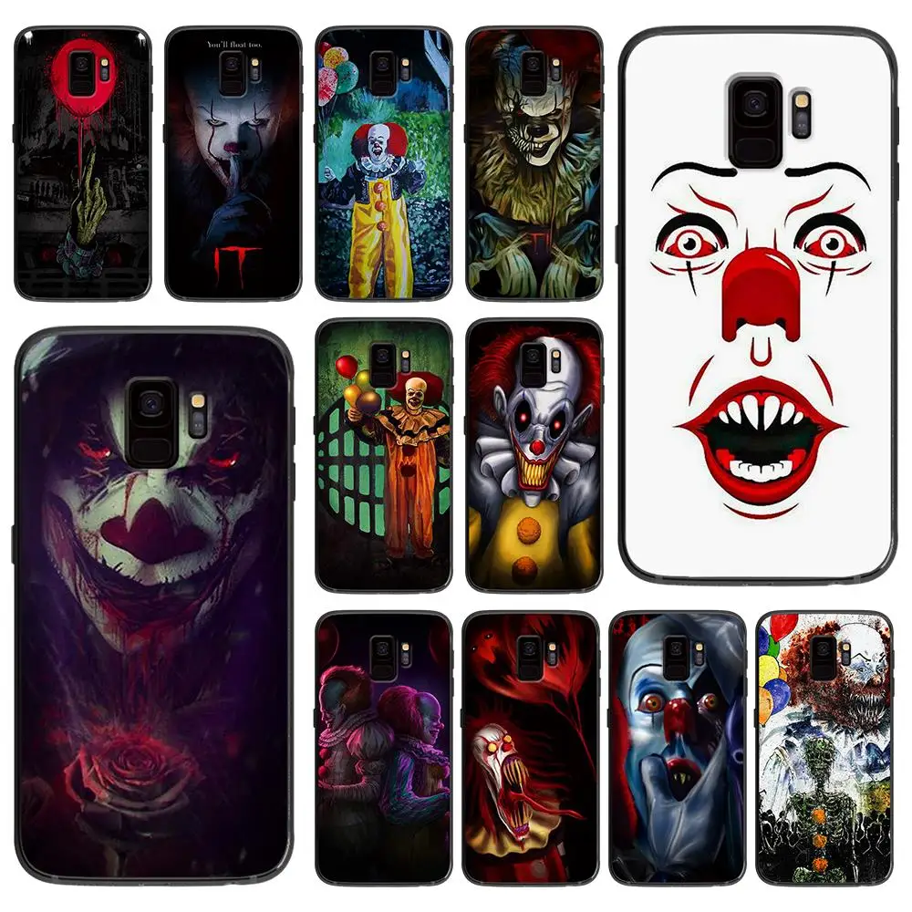 Pennywise клоун мягкий чехол для телефона samsung Galaxy S6 S7 S8 S9 S10e Plus Note 8 9 черный