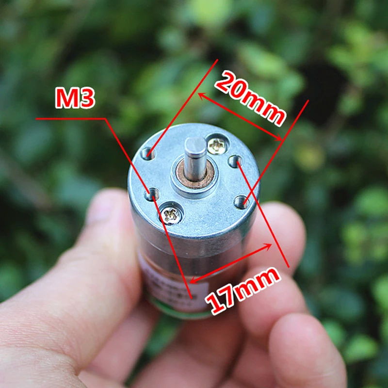 Цельнометаллический редукторный двигатель постоянного тока 6 12 В (32 64) об/мин 1:110 с