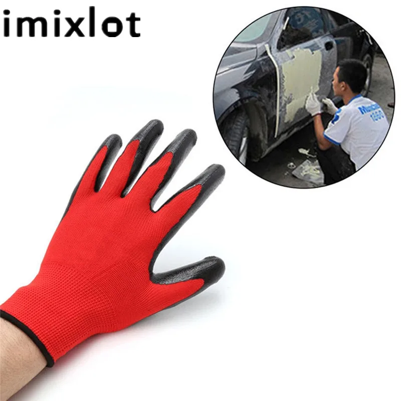 Рабочие перчатки Imixlot из Красной нейлоновой пряжи защитные для - Цена: 