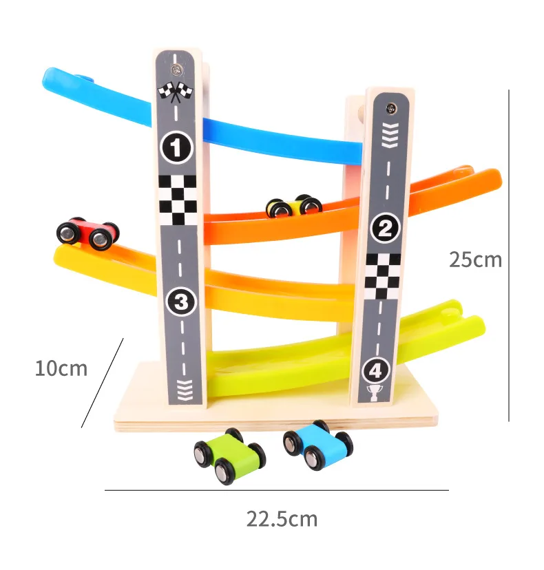 Детский Деревянный Забавный планер 4 слойный трек головоломка для автомобиля