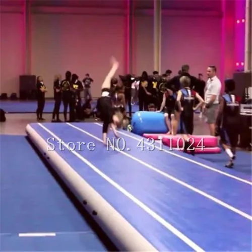 Дешево Бесплатная доставка, 10*2 м, надувная дорожка для барабана, батут, воздушная дорожка, гимнастический надувной воздушный коврик в комплекте с н...