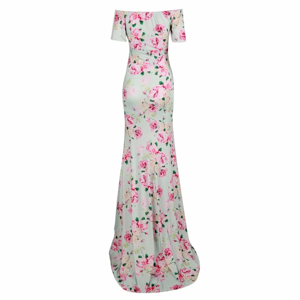 Puseky Nursing Maternity Clothing Photography Props Woman Maxi Dress Floral Long Length Clothes for Pregnant Women Pregnancy | Мать и