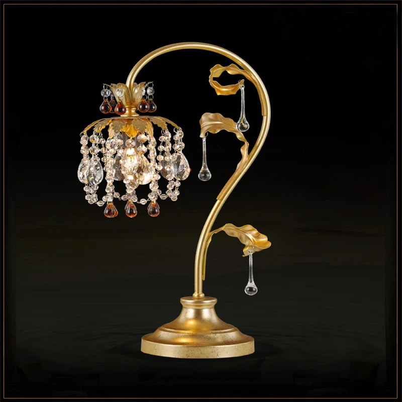 Хрустальная настольная лампа K9 Винтажный Классический Стеклянный светильник в