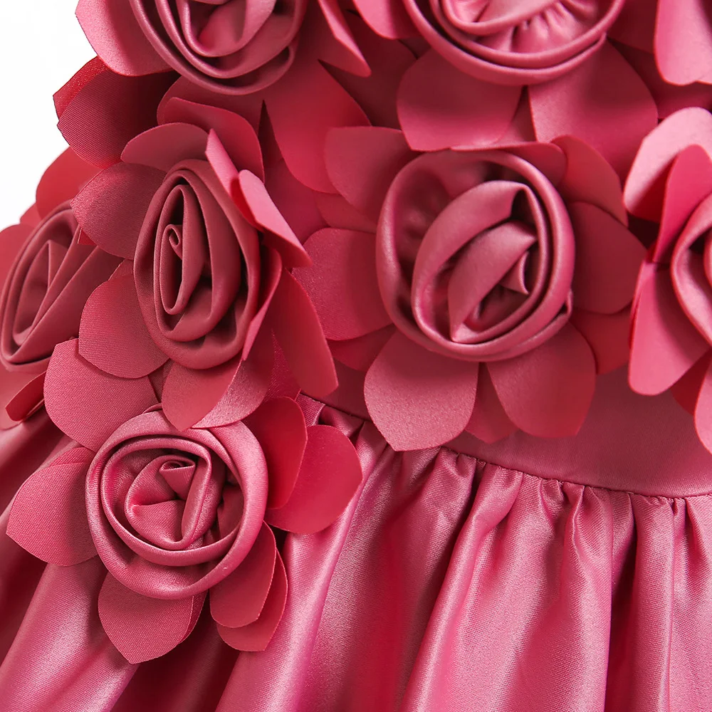 Детское атласное блестящее платье с аппликацией на возраст 6 8 10 12 лет | Детская