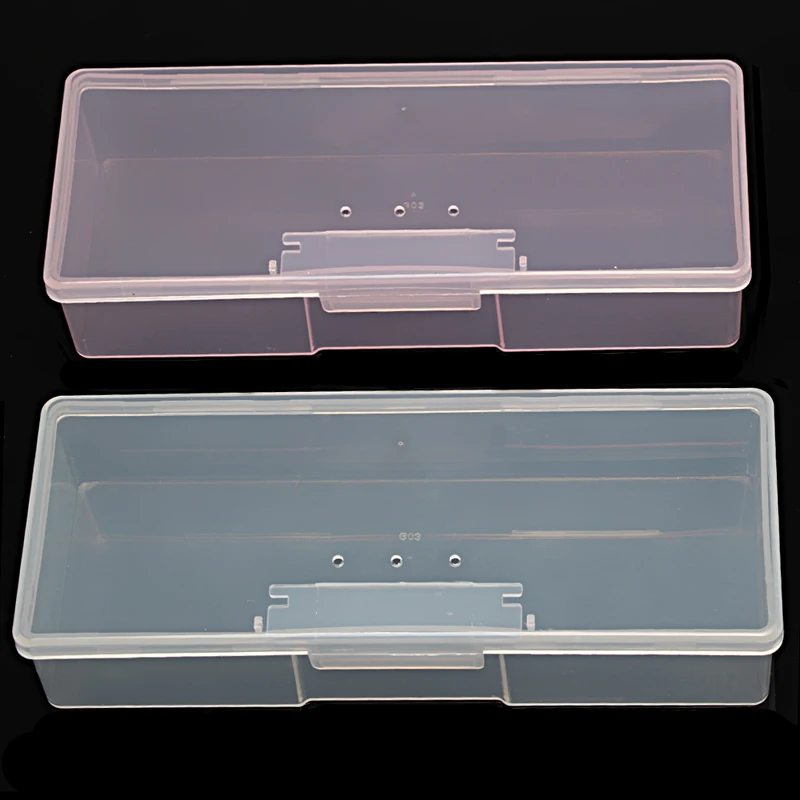 1 шт. пластиковая пустая прямоугольная коробка для хранения ногтей Стразы