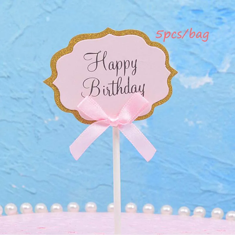 Подарок для BabyShower 8 сезонов 5 штук бумаги с днем рождения торт кексы украшение на