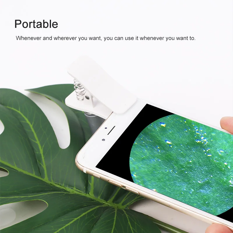 Универсальный 60x зум сотовый телефон микроскоп Лупа с зажимом и светодиодный