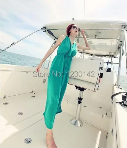 New 2014 Sexy Summer Women V-Neck Swimsuit Beach Boho Maxi Sundress Long Dress |
