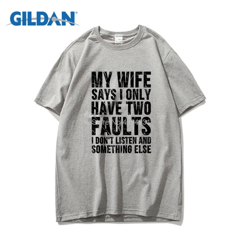 Для мужчин s моя жена говорит у меня только двух отказов футболки 2018 футболка Col