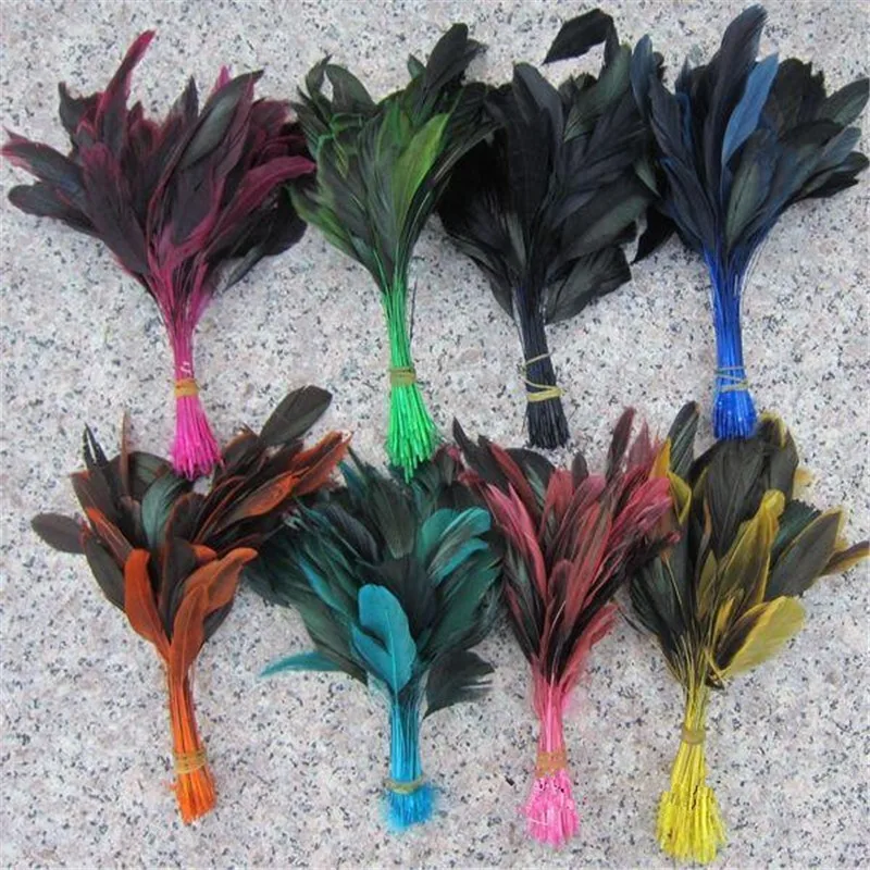 10 шт./лот свадебвечерние Вечеринка синие розовые петушиные перья шляпа украшение