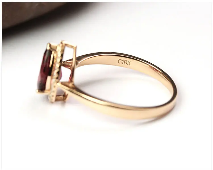 Simffvn Solitaire 18K white Gold 0.61CT Tourmaline Rings For Women Engagement Ring Gemstone Bridal Wedding Set | Украшения и