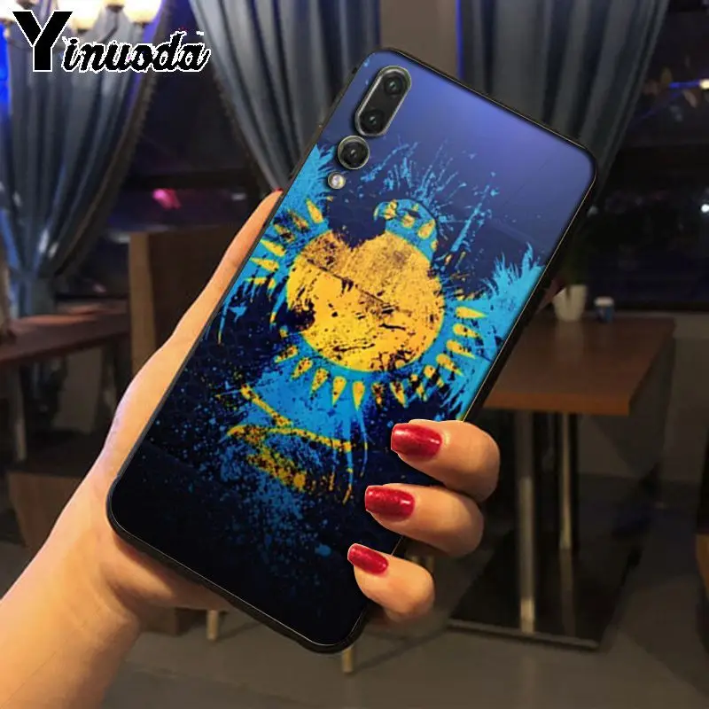 Yinuoda черный мягкий ТПУ чехол для телефона с флагом Казахстана Huawei P20pro mate10lite p9 p10plus