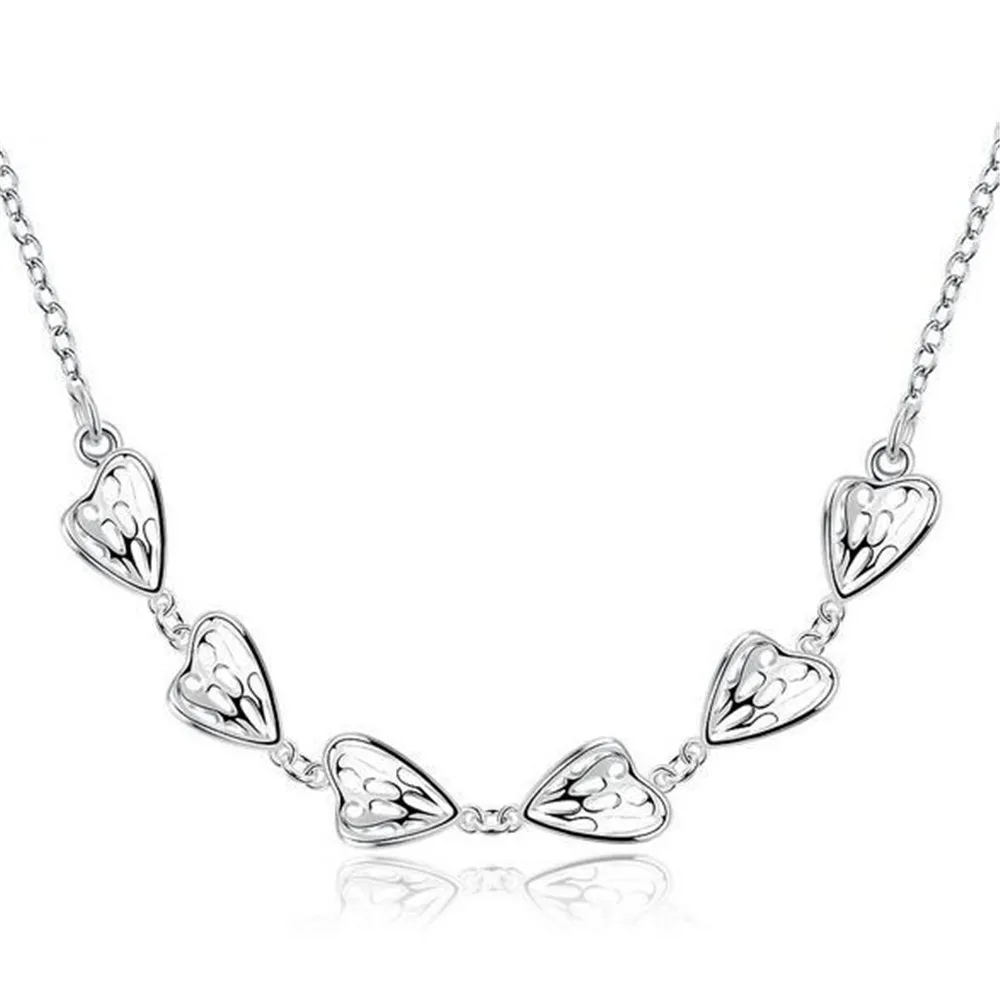 

Женское колье из серебра 925 пробы, с подвеской в виде сердца