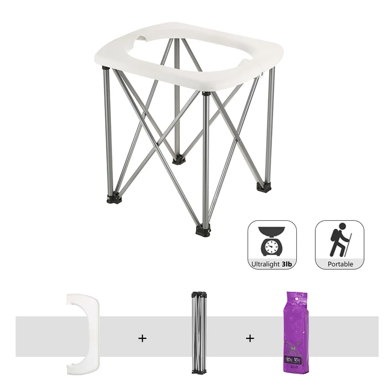 Уличное аварийное мобильное сиденье для унитаза многофункциональное Складное