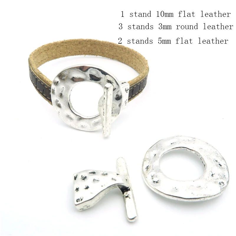 5 шт. застежка на крючок для 10 мм кожаных хлопов античное серебряное ювелирное
