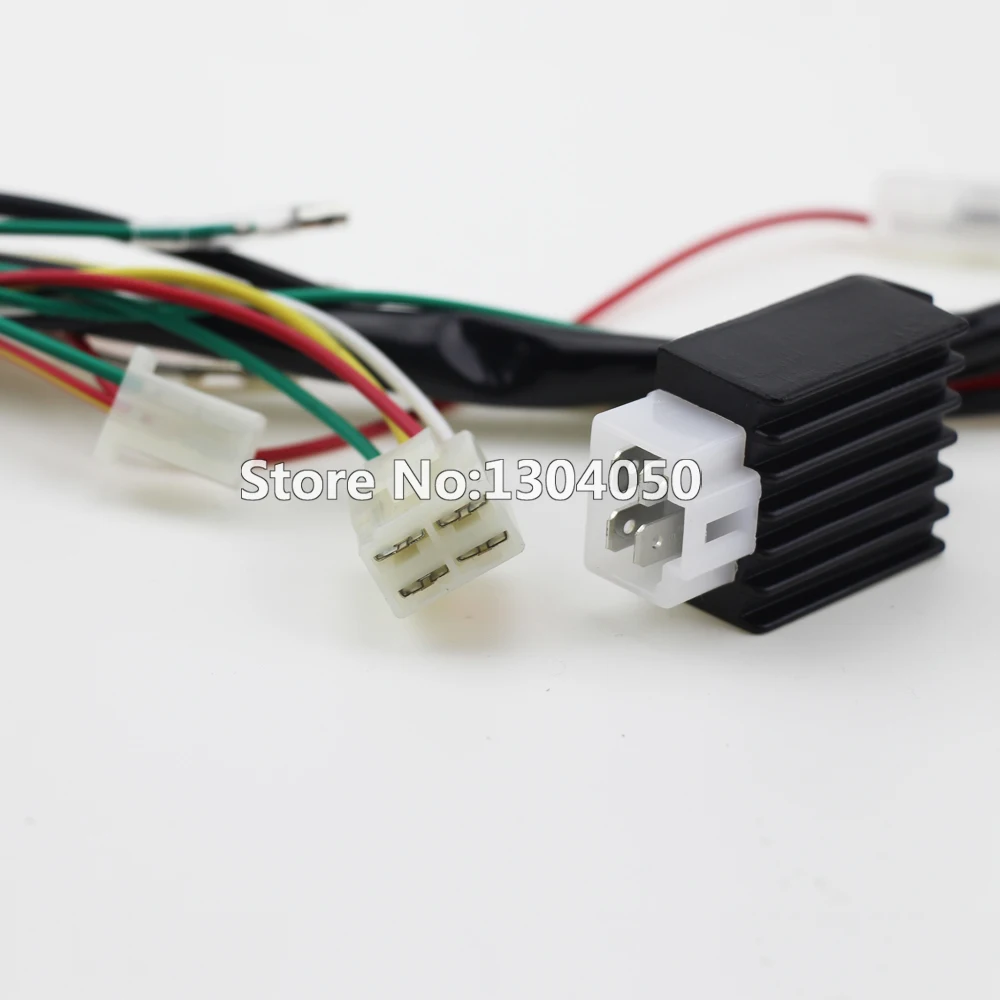 Полный Электрический жгут проводов CDI катушка зажигания Свеча 50cc 70cc 110cc 125cc ATV