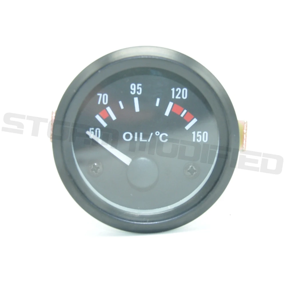 SuTong 2" 52mm Universal Car Black Analog Oil Temperature Temp Gauge 50-150C LED Light