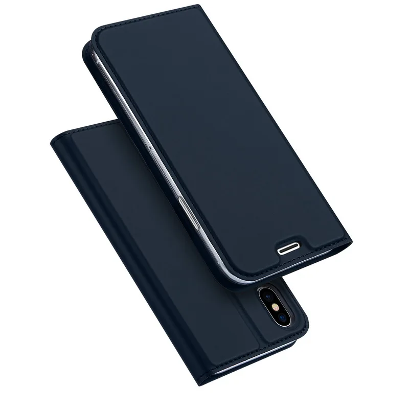 Blue Модный флип-кожаный чехол для телефона для iPhone 7, 6, 6 S, 8 Plus, чехол-книжка, стильный держатель для карт, чехол-подставка для iPhone X, XR, XS, Max, Coque - Цвет: Blue