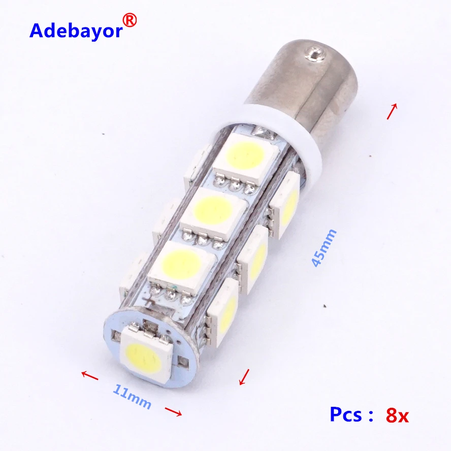 10X Авто BA9S t11 5050 led 13 SMD 6523 1895 W6W T4W свет 12V рулевой указатель поворота панель для