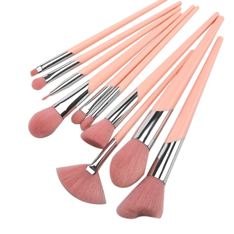 10pcs High Quality Makeup Brush Professional Suit Liquid Foundation Eye Shadow Eyeliner Tool Classic | Красота и здоровье
