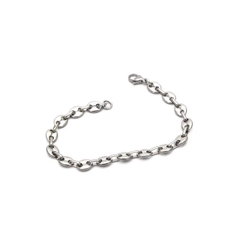 2019 оптовая продажа браслет из нержавеющей стали серебристого цвета застежка