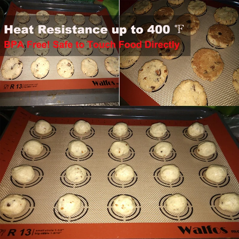 1 шт. антипригарный силиконовый коврик для выпечки тортов печенья антипригарного