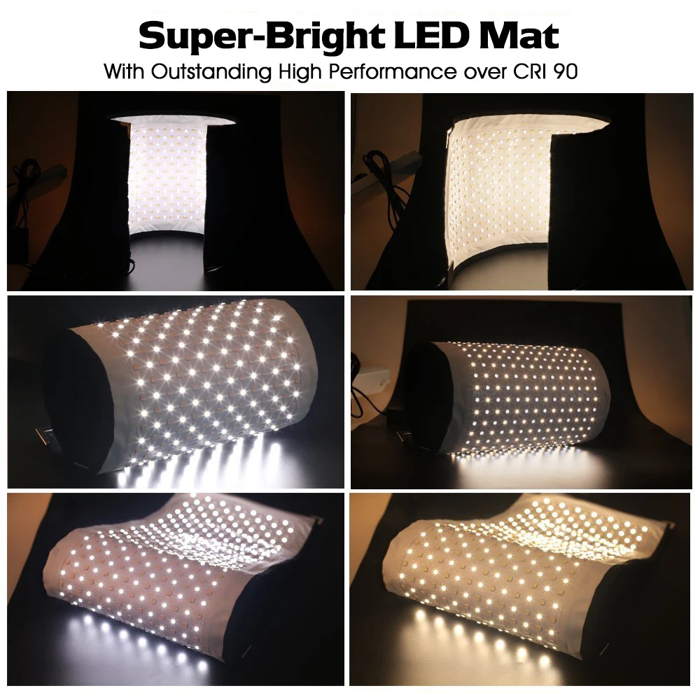 Capsave 30*60 см LED видео свет двухцветный 3200 K 5500 48W 384 LEDs гибкое студийное освещение для