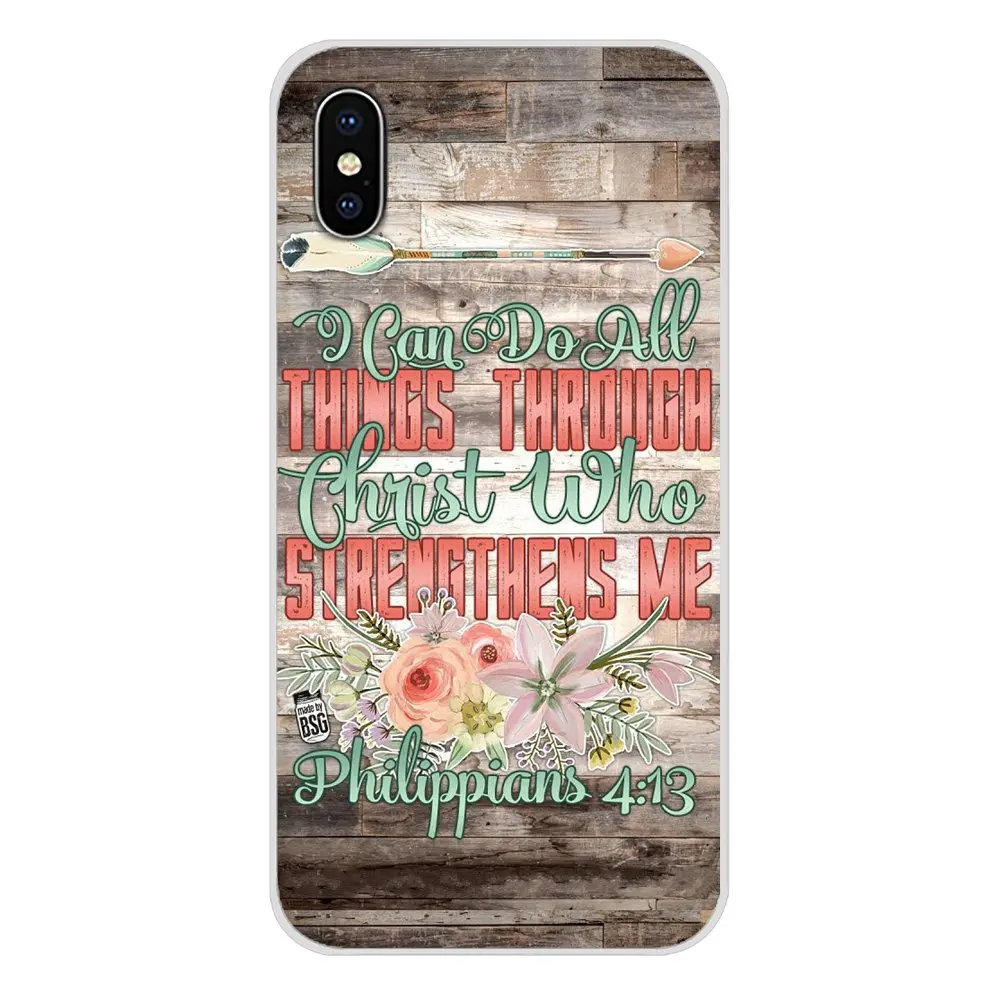 Прозрачный чехол для Apple iPhone X XR XS MAX 4 4S 5 5S 5C SE 6 6S 7 8 Plus ipod touch Bible philpians Jesus Christ