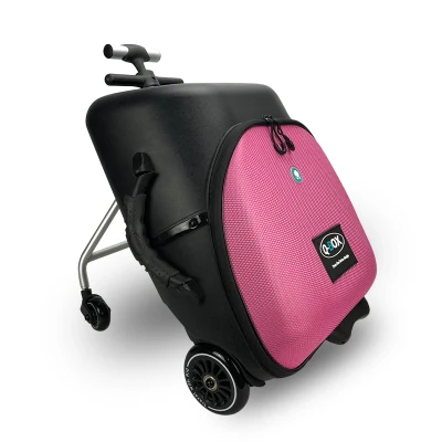 1PCS Lazy rolling luggage baby car cabin travel suitcase trolley case on wheels for kids sit on luggage carry-ons labor-saving box - Color: 1PCS