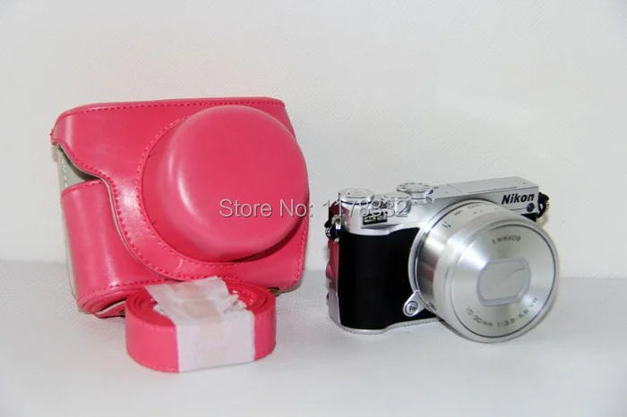 Кожаный чехол для камеры + плечевой ремень Nikon 1 J5 цифровой 10 30 мм|strap for nikon|straps nikon