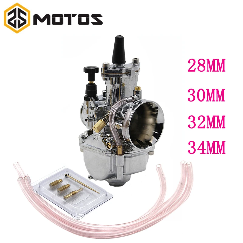 ZS мотоциклы Универсальный PWK 28 30 32 34 мм Карбюратор CARB мотоциклетные гоночные
