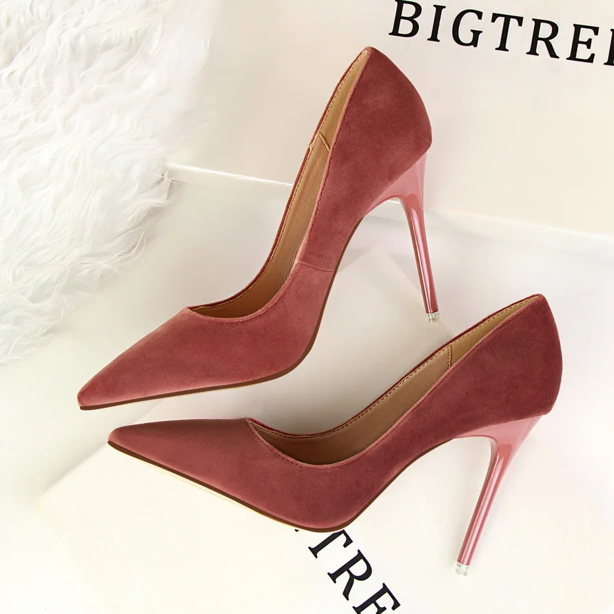 New Arrival Women Pumps Fashion High Heels Shoes Women's Pointed Toe Sexy Shoes Wedding Shoes Shallow 2617-5