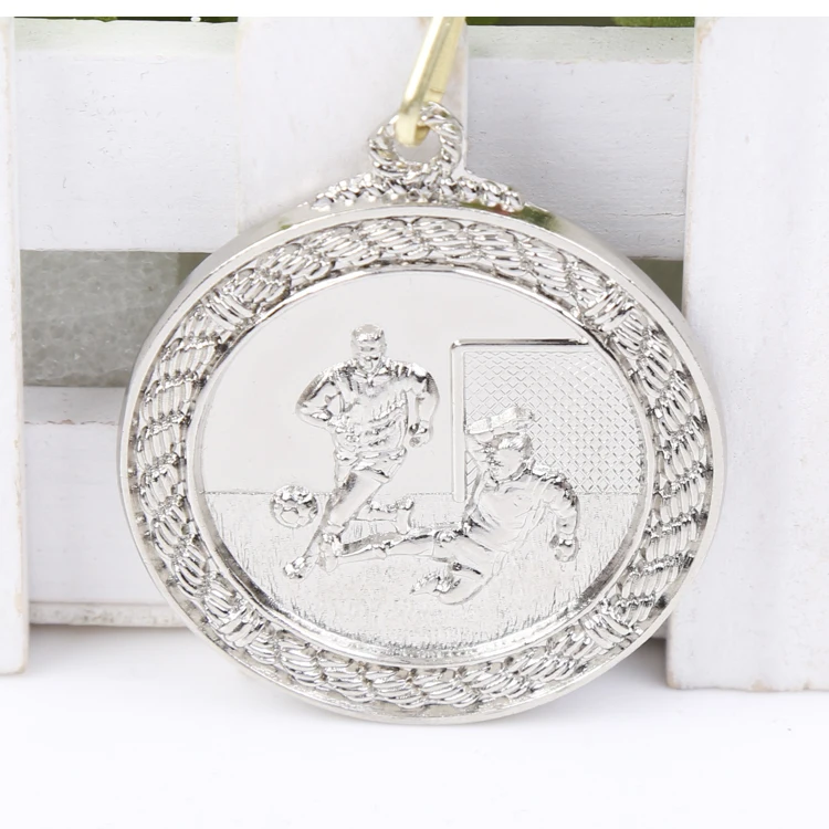 Football medal School Sports Medal Gold Silver Bronze Motion Honor Communication Ability/self-confidence Developing 5.0 cm | Дом и сад