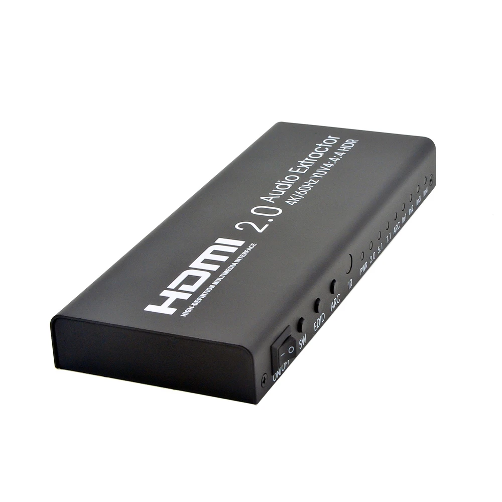 HDM2.0 аудио сплиттер HD 4 в 1 выход с разъединением HDMI коммутатор 4K60Hz AYSA-41V20 черный |