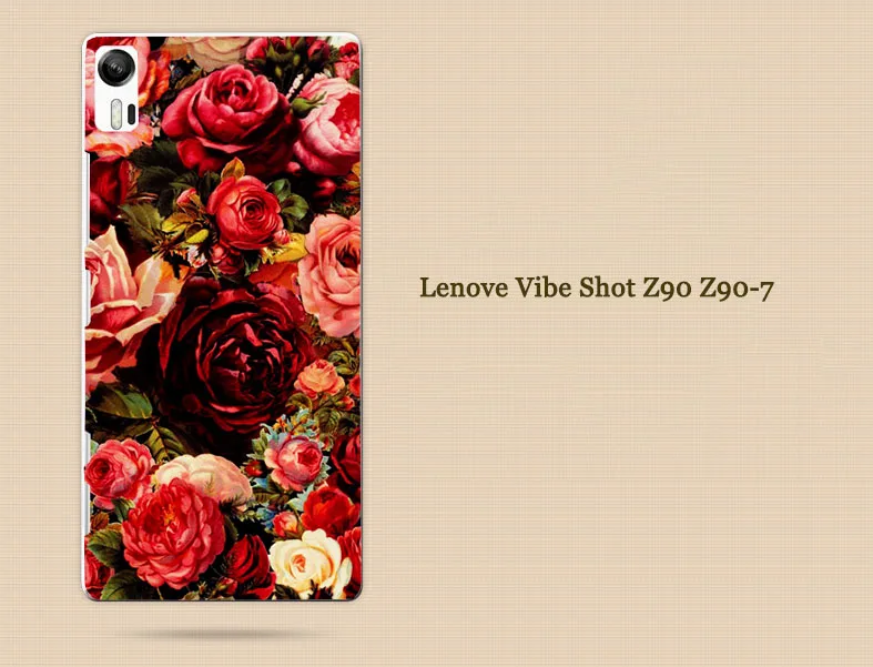 Роза цветок картина Прозрачный жесткий пластиковый чехол для Lenovo Vibe Shot Z90 Z90-7