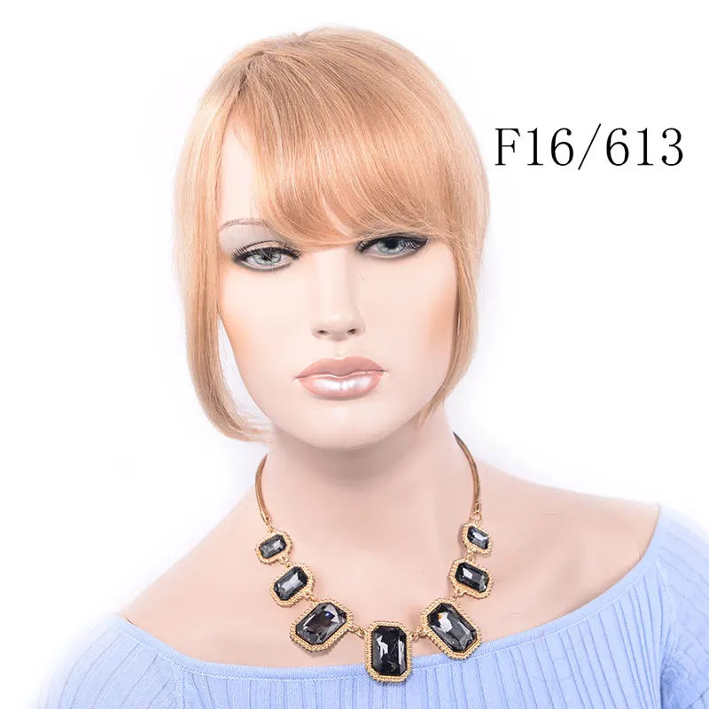 M16/613 LADYSTAR заколка для челки Человеческие волосы Remy аккуратная челка 6 дюймов до 8 дюймов модная цельная бахрома 27 г для белых/черных женщин - Цвет: M16/613