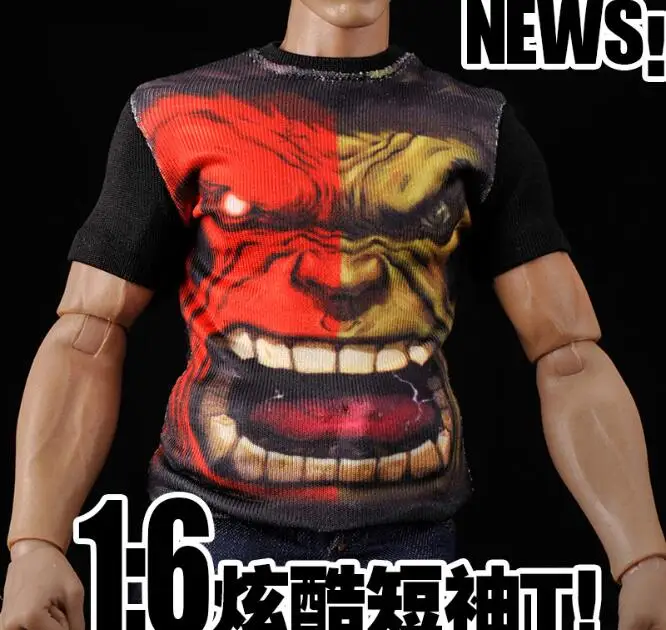 1/6 одежда куклы крутой тренд футболка Топы уличная панк стильная с короткими