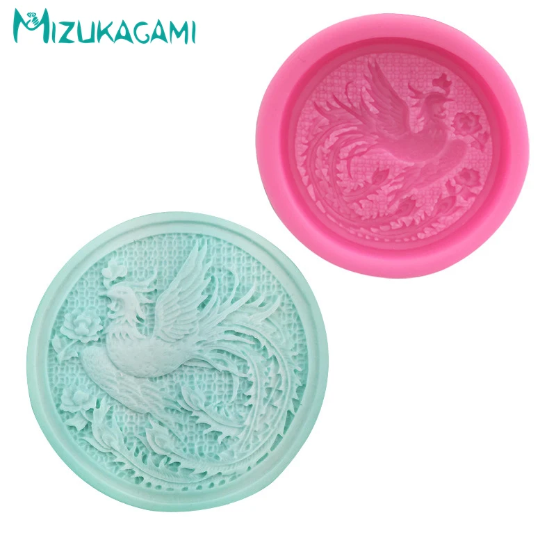 Dragon Phoenix Flower Bird Chocolate Clay Liquid Silicone Mold Fondant Cake Decorating Tool DIY Kitchen Baking Tools MJ-01961 | Дом и сад