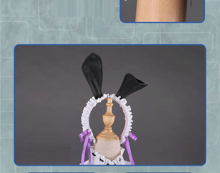 Re: Zero Ram/Rem rolecos косплей костюм сексуальная девушка Зайчик костюм лопуни женский Фартук костюм горничной униформа вечерние аниме Expro cos