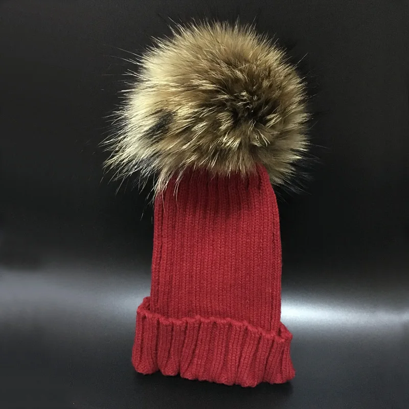 Новинка 2019 шапка с помпоном из меха норки и лисы зимняя женская помпонами для