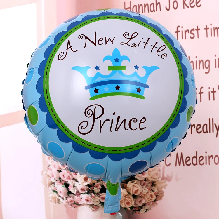 Шары A New Little Princess Baby Shower Prince из фольги с короной украшение для дня рождения Globos